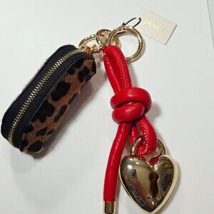 NWT NEW RELEASE 5 1/2" Piper K oversized Heart-Red Knot-Lipstick Case Keychain